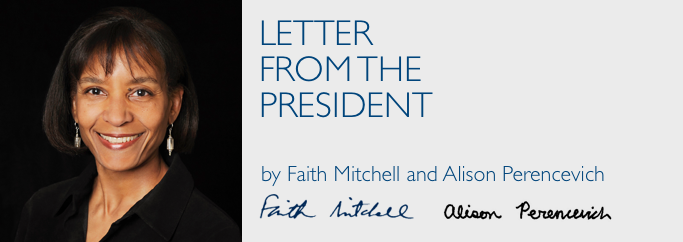 Letter from the President - Faith and Alison