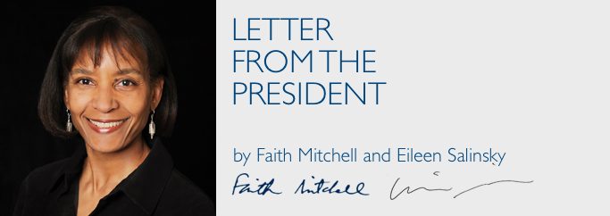 Letter from the President - Faith Mitchell and Eil