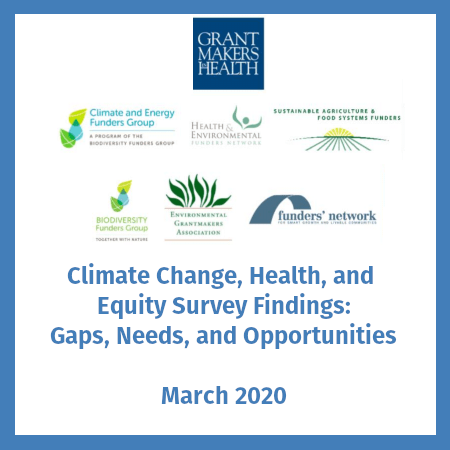 Climate Change, Health, and Equity Survey Findings: Gaps, Needs, and Opportunities