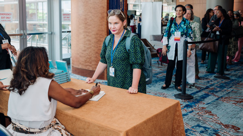 Authors who present at our conference can host a book signing.