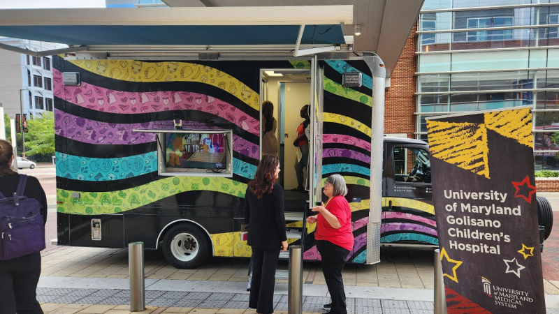A local health system demonstrated mobile health initiatives at the conference.